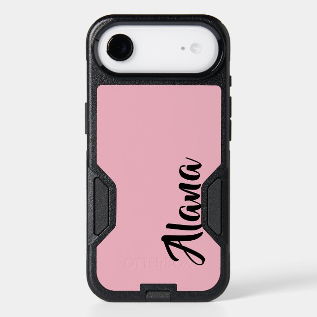 iPhone Otterbox Pink with 5 Character Name 17 Air Case (Back)