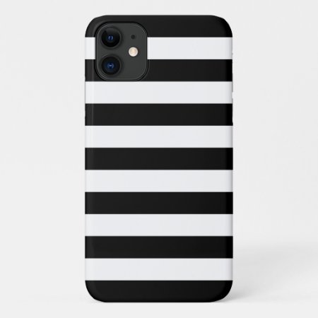 Iphone, Plus Or Pro Case - Black & White Stripes