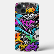 iPhone Tough Cases Full Color Abstract Graffiti