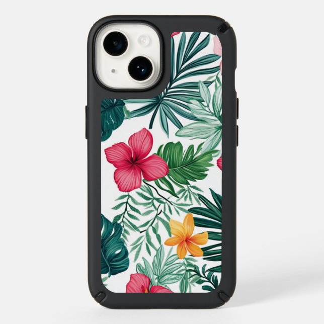 Iphone tropical case, floral design speck iPhone case (Front)