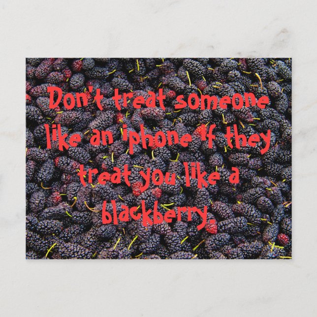 iphone vs Blackberry Postcard (Front)