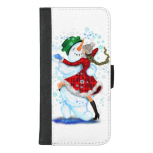 iPhone Wallet Case with Christmas Dancers