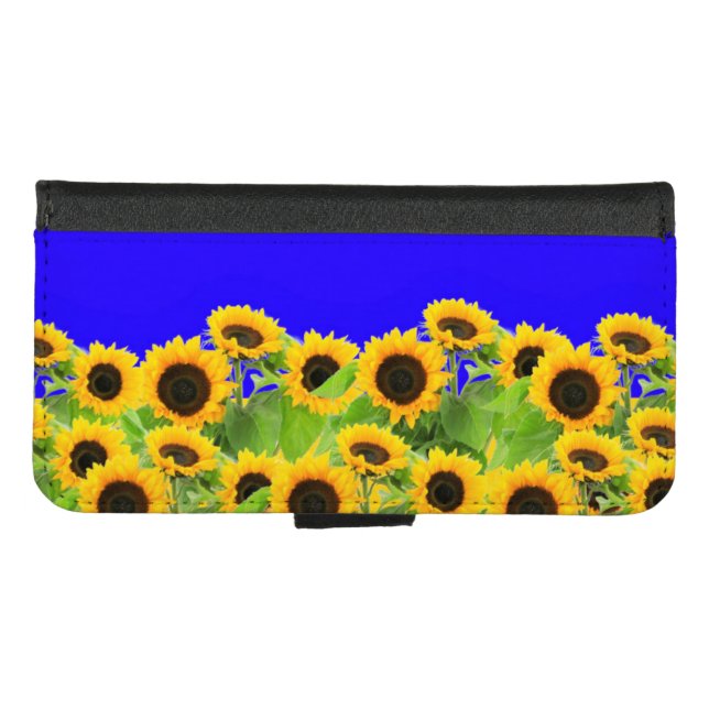 iPhone Wallet Case with Sunflowers (Front (Horizontal))