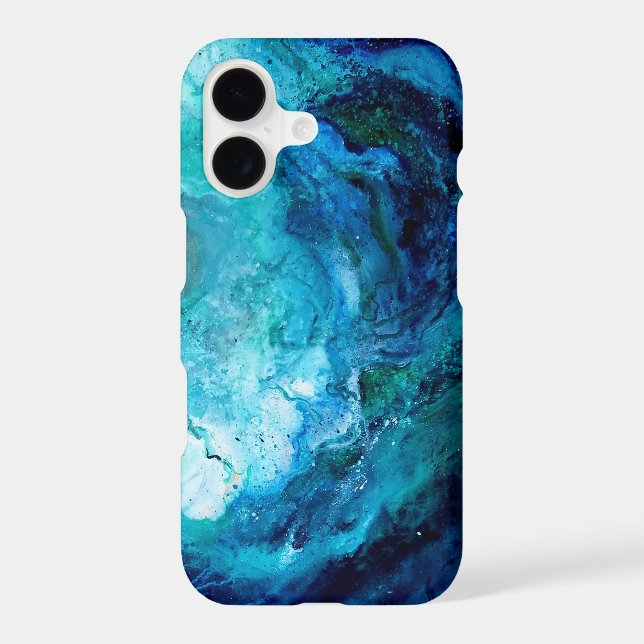 Iphone X case, Blue Ocean Wave Case (Back)