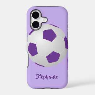 iPhone X Case, Soccer Ball, Purple, Personalized 17 Case