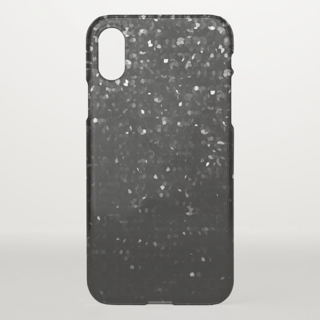iPhone X Clearly Case Black Crystal Bling Strass (Back)