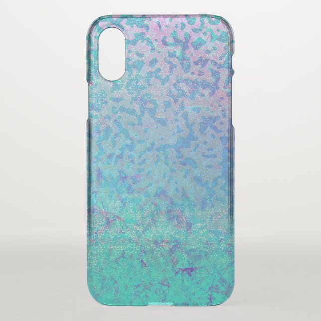 iPhone X Clearly Case Glitter Star Dust (Back)