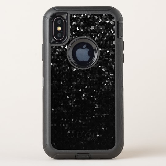 iPhone X Defender Case Black Crystal Bling Strass | Zazzle.com