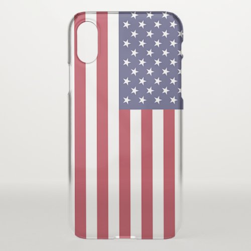 iPhone X deflector case with flag of USA