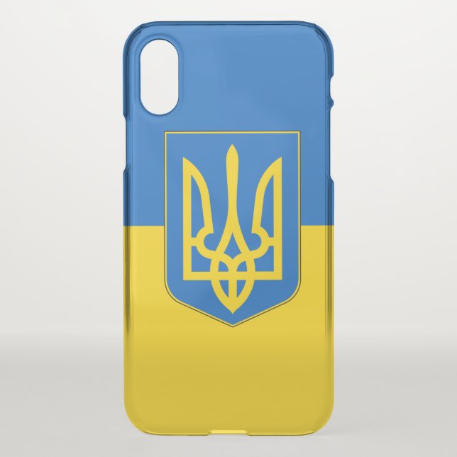 iPhone X deflector case with flag Ukraine (Back)