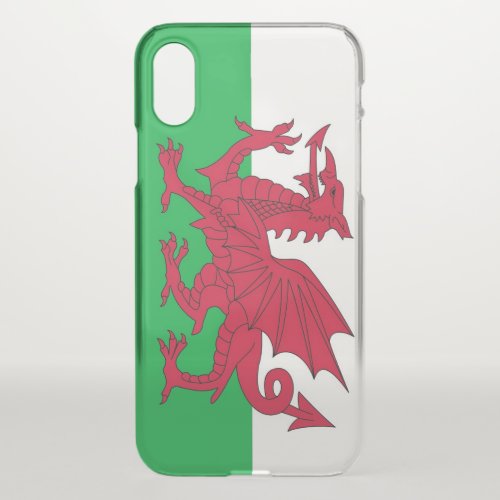 iPhone X deflector case with flag Wales UK