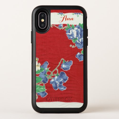 iPhone X Otter Box Cover Vintage Hanky