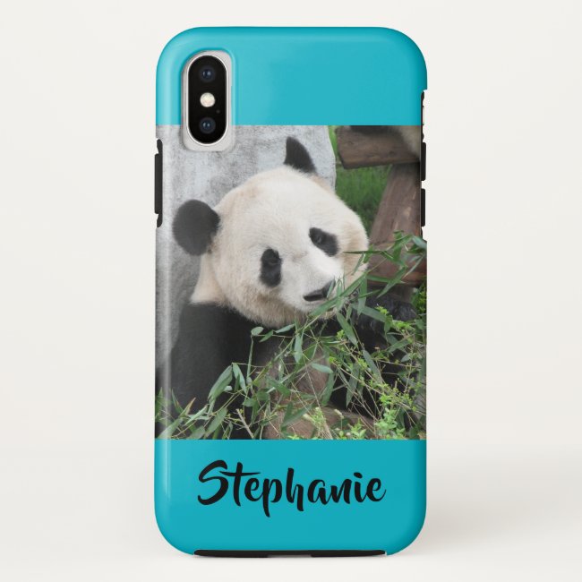iPhone X Tough Case Giant Panda Scuba Blue