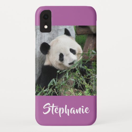 iPhone XR Case Giant Panda Orchid Purple