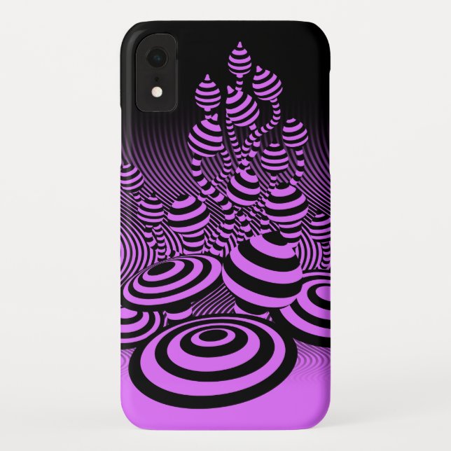iPhone XR cover Magic Mushrooms optical design (Back)
