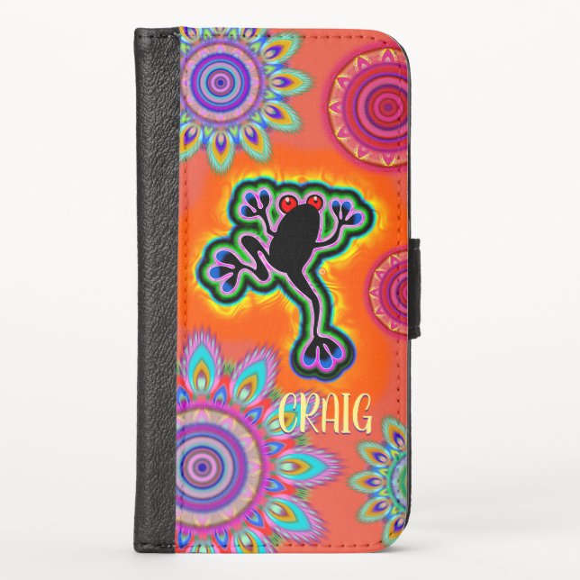 iPhone XS case psychedelic surf frog (Front)