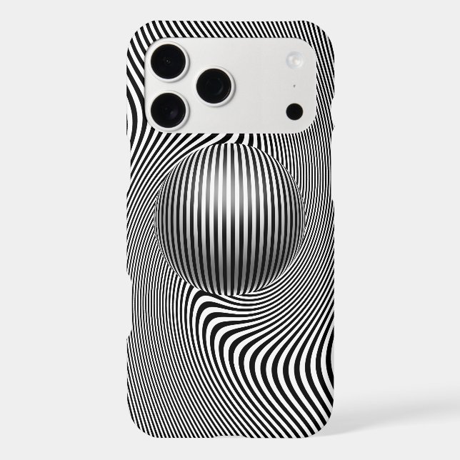 iPhone XS Max geometric optical art pattern cover. Case (Back)