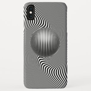 iPhone XS Max geometric optical art pattern cover. Case