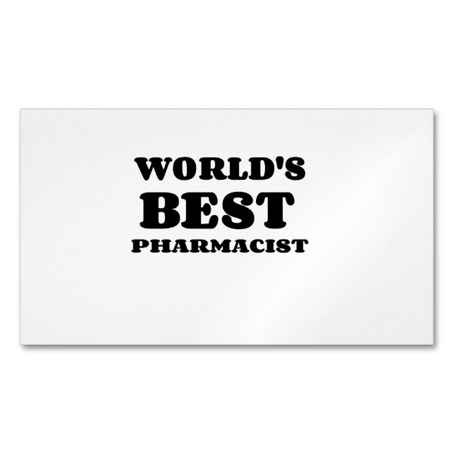 iPiccy-DesignWORLD'S BEST PHARMACIST Business Card Magnet (Front)