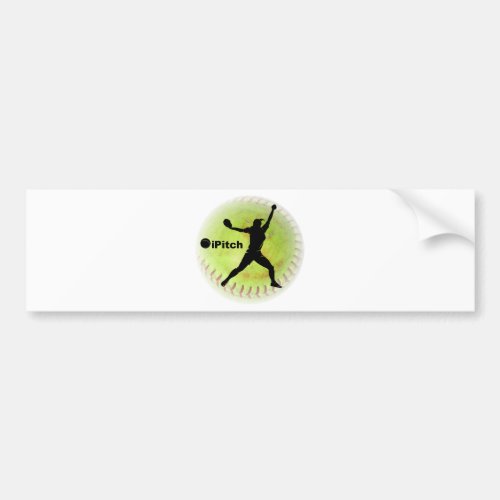 iPitch Fastpitch Softball Bumper Sticker