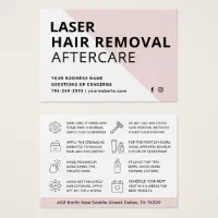 IPL Laser Hair Removal Aftercare Instructions Card