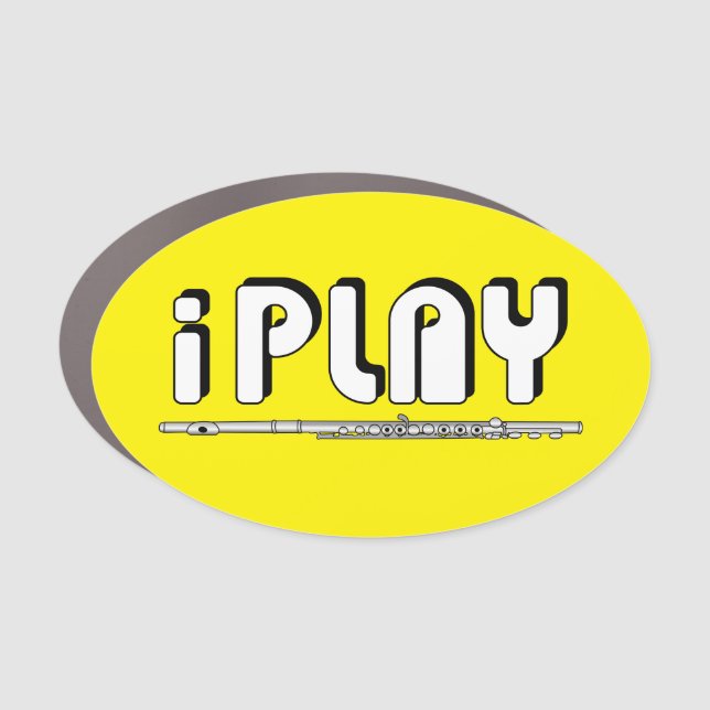 iPlay Flute Car Magnet (Front)