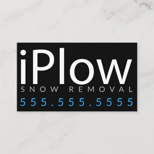 iPlow Snow Removal Snow Plowing Business Card
