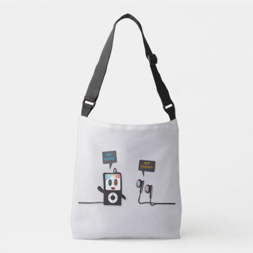 iPod and Buds Meet Up Black Edition Crossbody Bag