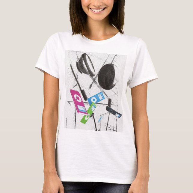 ipod ear plug T-Shirt (Front)