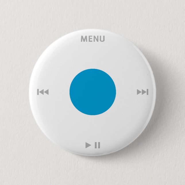 iPod(r) Click Wheel Pinback Button (Front)