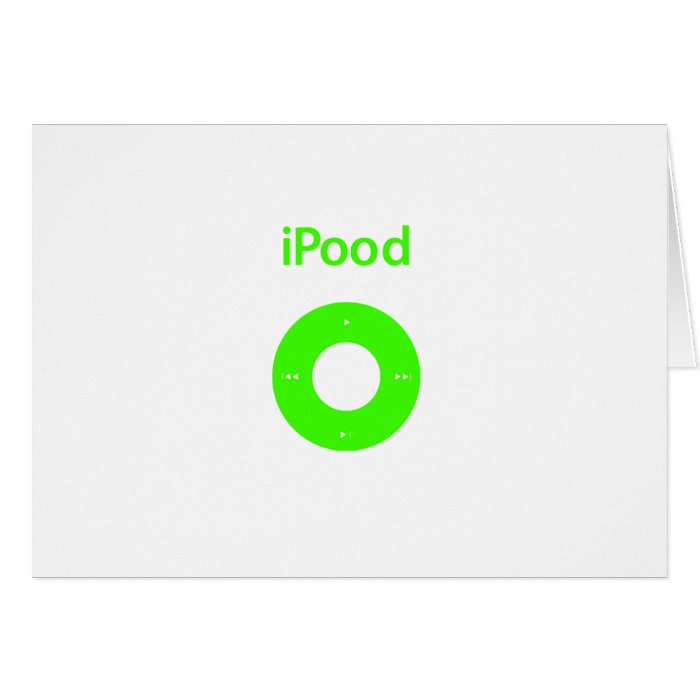 Ipod spoof Ipood green Greeting Card