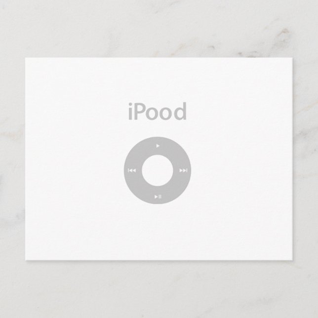 Ipod Spoof Ipood Postcard (Front)