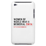 women of world war II memorial  iPod Touch Cases