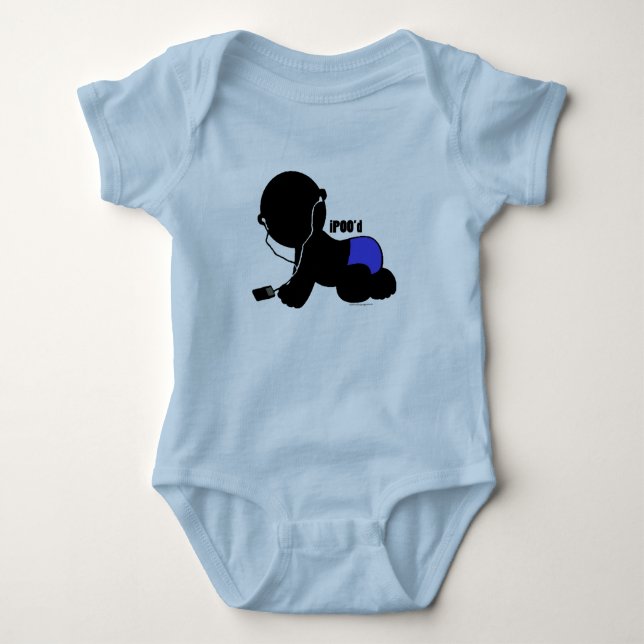 iPOOD_blue Baby Bodysuit (Front)