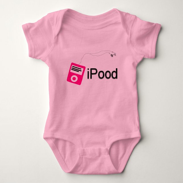 ipood-pink baby bodysuit (Front)