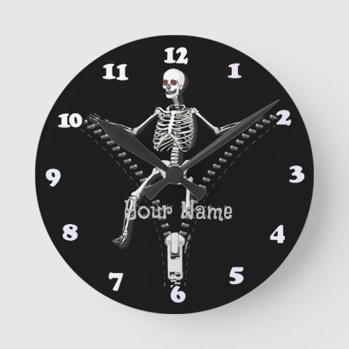 ipper Skeleton custom name clock