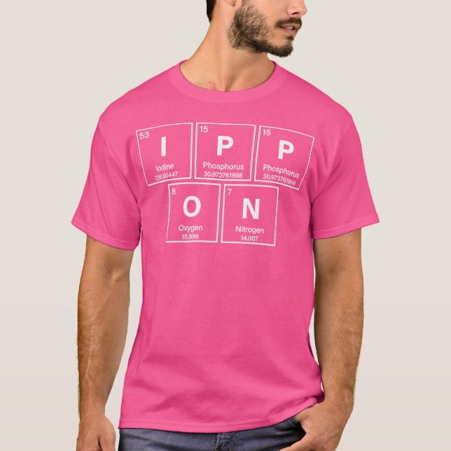 Ippon Periodic Table Judoka Science Funny Judo T-Shirt (Front)