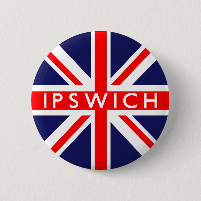 Ipswich : British Flag Button (Front)