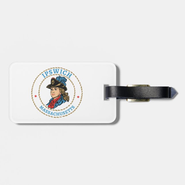 Ipswich Massachusetts Colonial Luggage Tag (Back Horizontal)