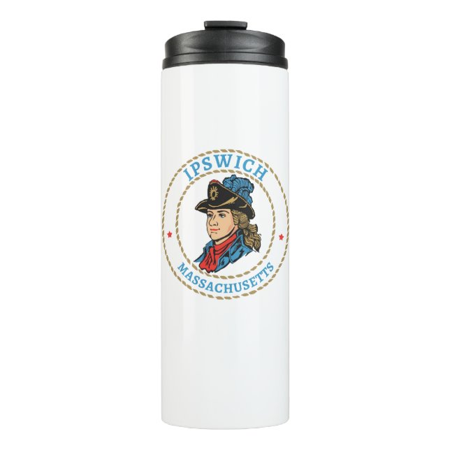 Ipswich Massachusetts Colonial Thermal Tumbler (Front)