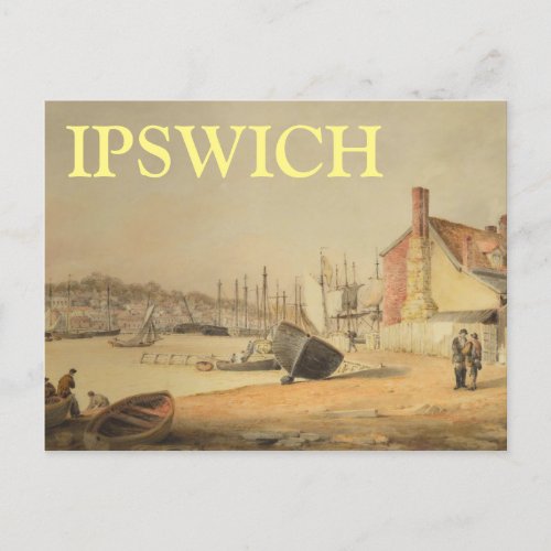 Ipswich Quay Suffolk England Vintage Holiday Postcard