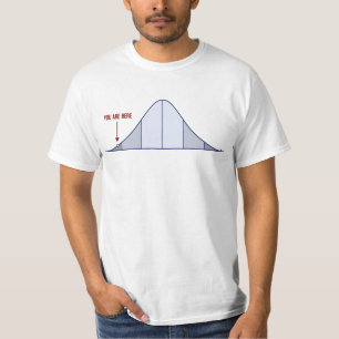 IQ Bell Curve You Are Here T-Shirt