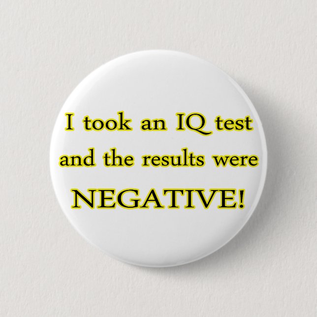IQ Test Pinback Button (Front)