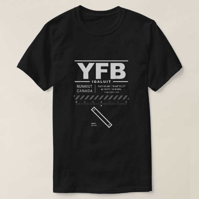 Iqaluit Airport Nunavut Canada Yfb  T-Shirt (Design Front)