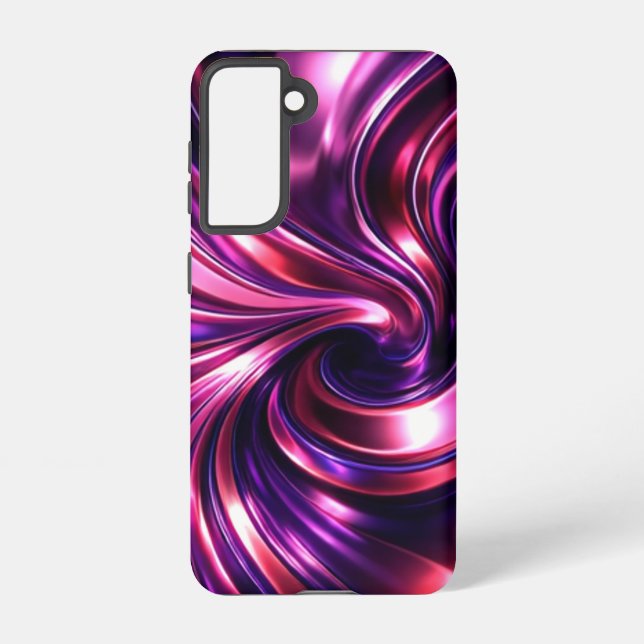 iquid Chrome Purpleberry Swirl  Samsung Galaxy Case (Back)