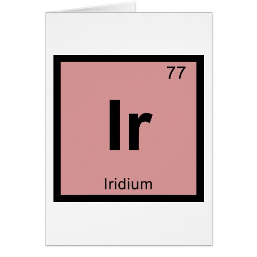 Ir _ Iridium Chemistry Periodic Table Symbol