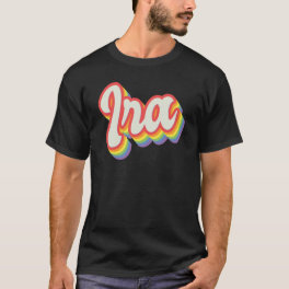 Ira Pride Month LGBTQ Rainbow Flag Name Personalis T-Shirt