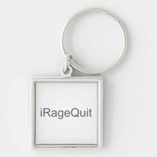 iRageQuit Rage Quitting Gamer Keychain (Front)
