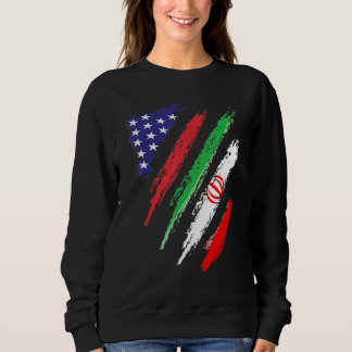 Iran American Grown Flag USA Patriot Heritage Mont Sweatshirt