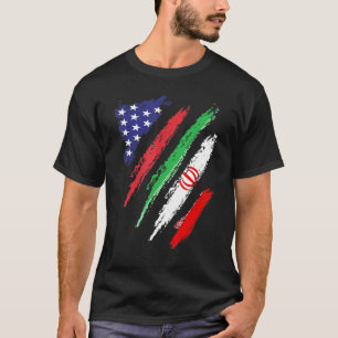 Iran American Grown Flag USA Patriot Heritage Mont T-Shirt